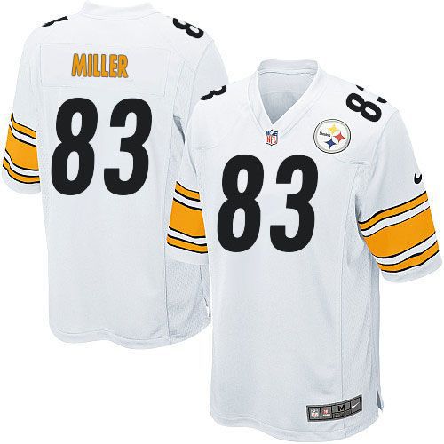 Men Pittsburgh Steelers #83 Heath Miller Nike White Game NFL Jersey->pittsburgh steelers->NFL Jersey